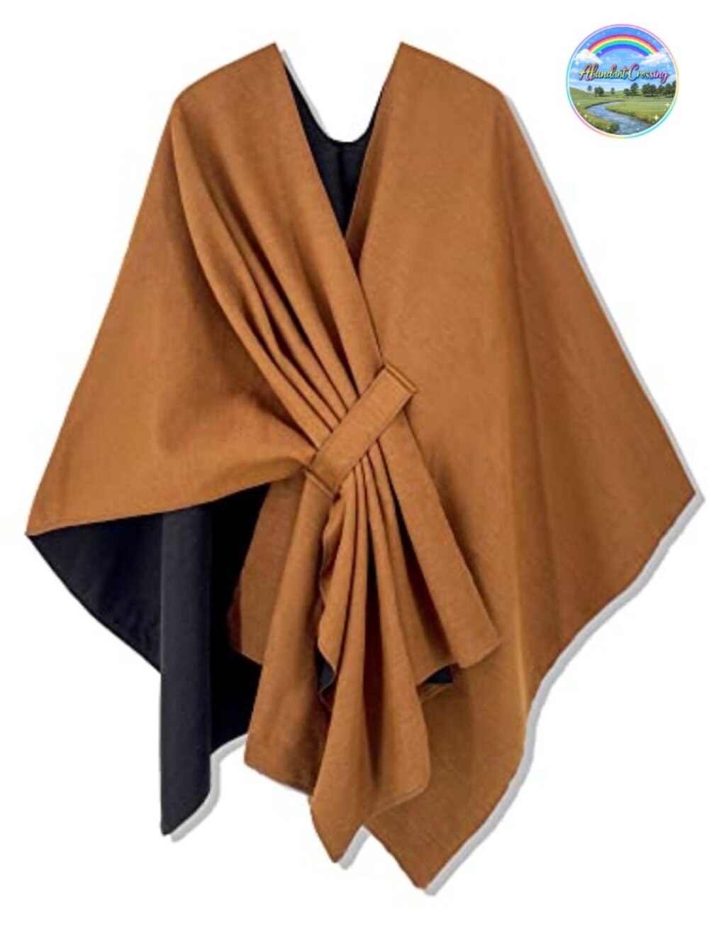 Womens Shawl Wrap Poncho Open Front Cardigan Fall Winter Viscose Polyester
